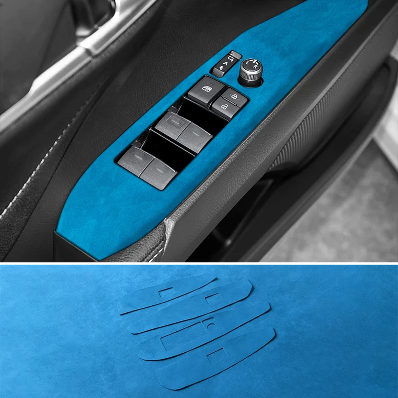 

For Toyota Camry (2018-2024) Door Window Switch Lifter Control Panel Trim Sticker Made of Alcantara Car Interior Accessories