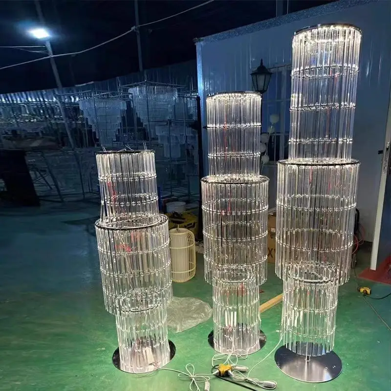 2 قطعة عمود برج كريستال أكريليك حامل الممر ديكور الرف الكورية فندق قاعة الزفاف ترحيب المرحلة الديكور أوسكار الدعائم