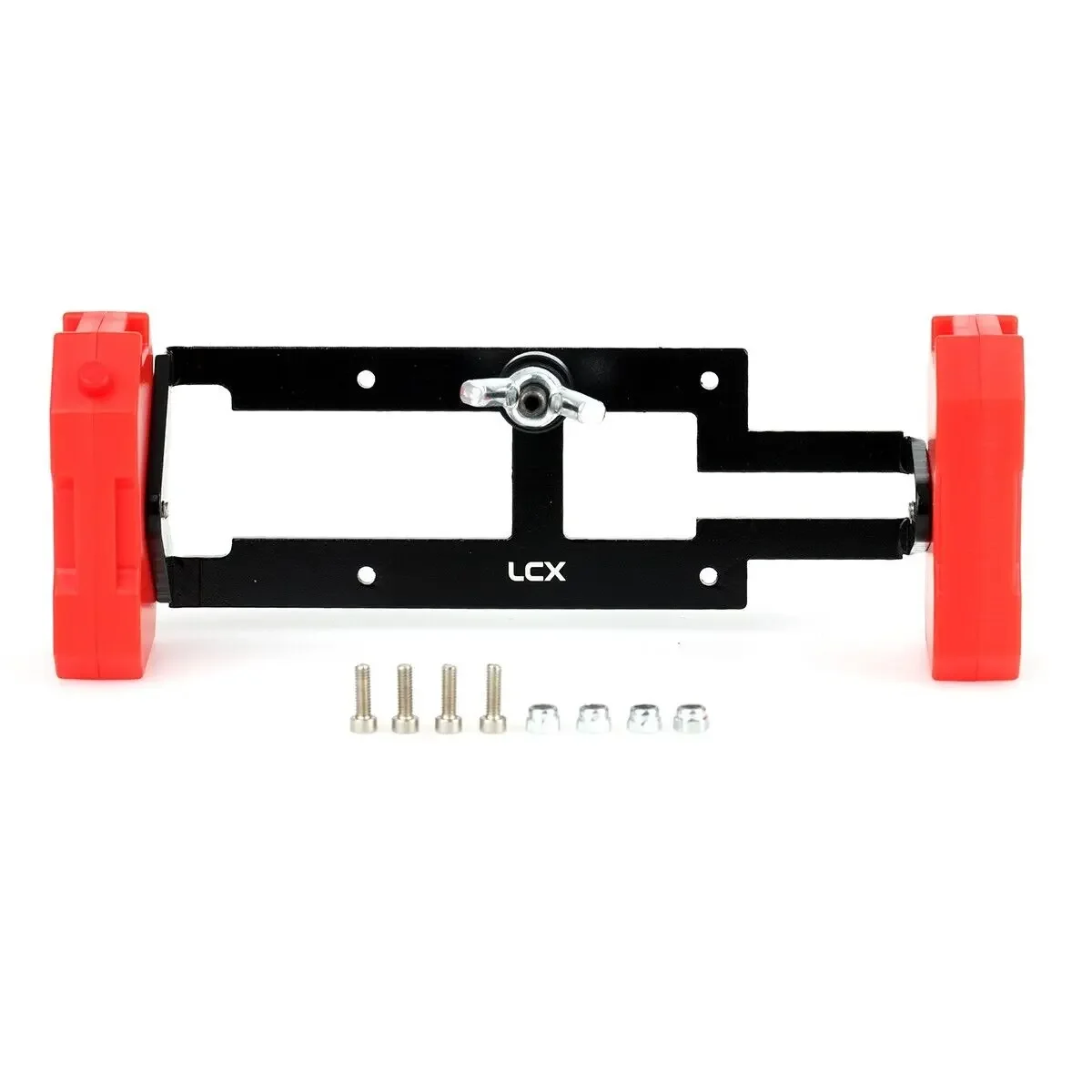LCX Racing 1/10 RC Crawler Auto Reservewiel Rack Carrier met Schaal Brandstoftank voor TRX4 TRX6 SCX10 II III Gen8 Upgrades Accessoires