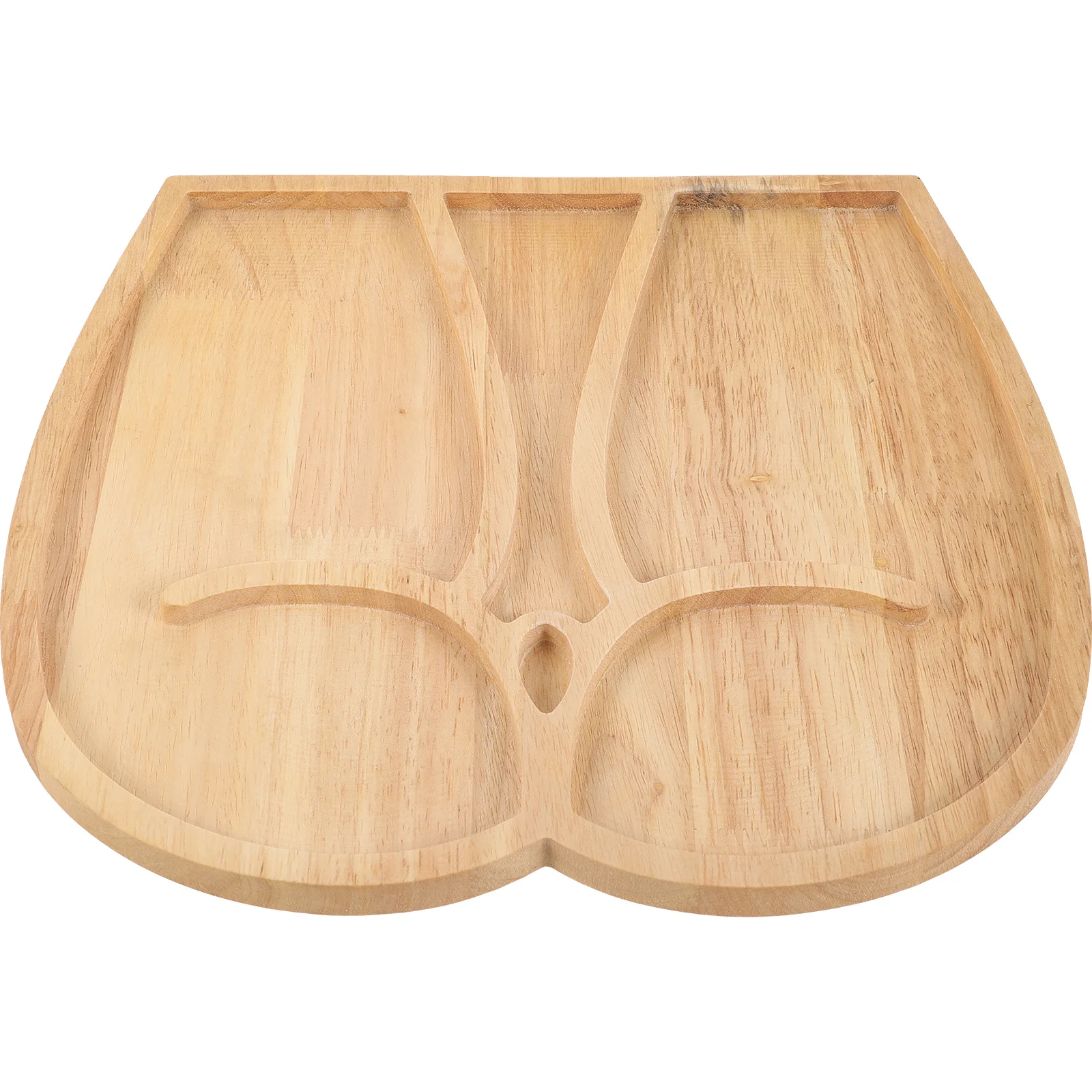 Fruit Tray Food Trays Pastry Snack Platter Wood Plates For Dinner Butt Shape Wooden Dessert Salad