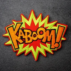 KABOOM (Size:8.5X10.5cm) DIY Badge Patch Embroidered Applique Sewing Clothes Stickers Garment Apparel Accessories