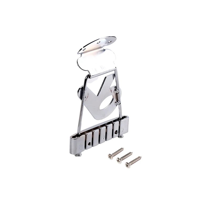 for 6 String Trapeze Tailpiece Adjustable Guitar Tailpiece Bridge with Screws for Archtop Jazz Bass Guitar