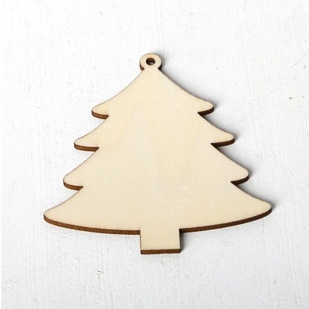 

10pcs Christmas Tree Decorations Wooden Hanging Ornaments Diy Crafts Rustic Holiday Home Decoration Xmas Pendant Art Craft