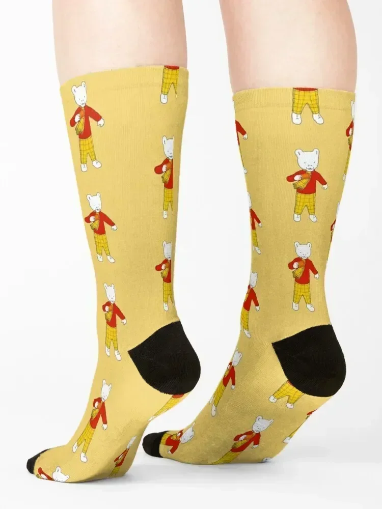 Rupert bear Socks sheer kids retro Thermal man winter Socks Female Men's