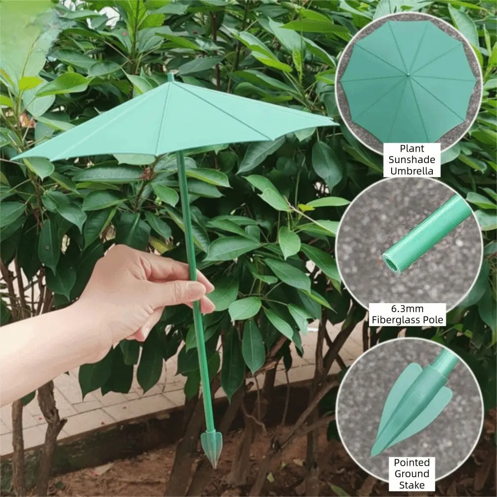 3Pcs Weather proof Sunshade Cloth Plant Shade Umbrella Reusable Sunshade Canopy Outdoor Plant Sunshade Ground Umbrella Cloth