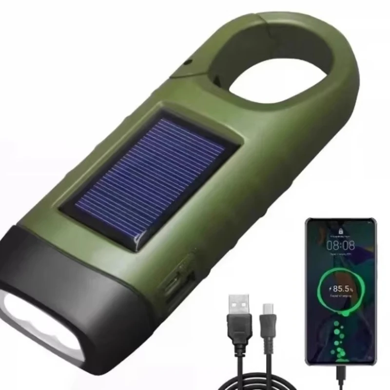 

Emergency Outdoor Lighting Flashlight Solar Hand Charging Emergency Light Multifunctional Portable
