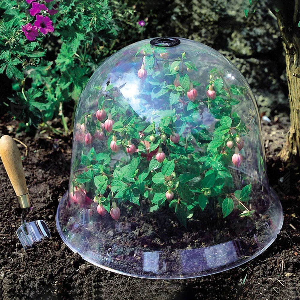 Happy Yami Gemüsebehälter für den Garten, Cloche, Kuppel, Pflanzenglockenabdeckungen, wiederverwendbarer Mini-Gewächshaus-Frostschutz aus Kunststoff