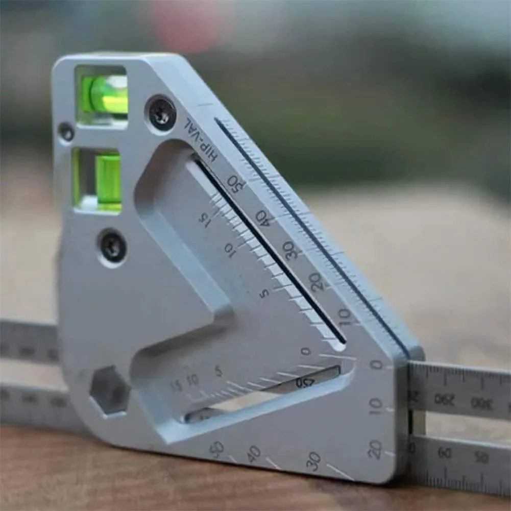 COME 1 Pcs Multi-Functional Woodworking Ruler Premium Adjustable Protractor Building Decoration Measuring Tools