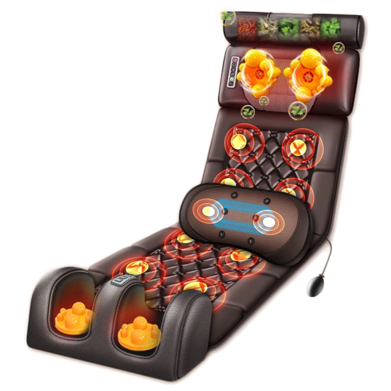 

10 Motor 8 Massage Head Portable Home Multi-functional Kneading Omnidirectional Hot Compress Vibration Body Massage Pad