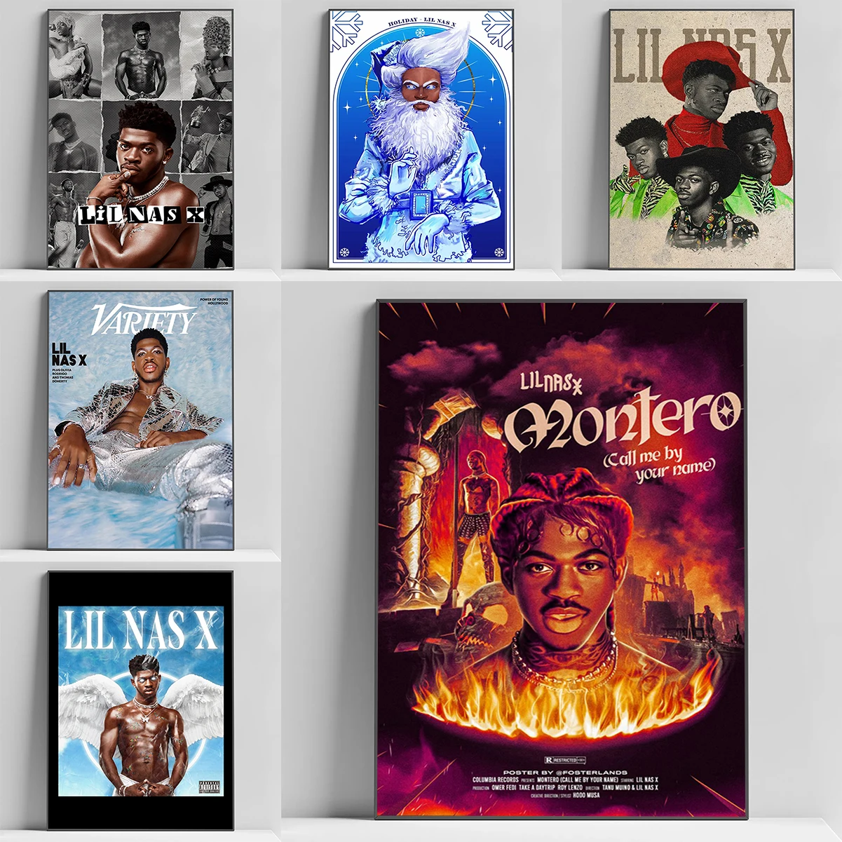 

American Rapper L-Lil Nas X Poster Aesthetic Room Decoration Home Decor Posters for Wall Decororation Print Art Decorations Home