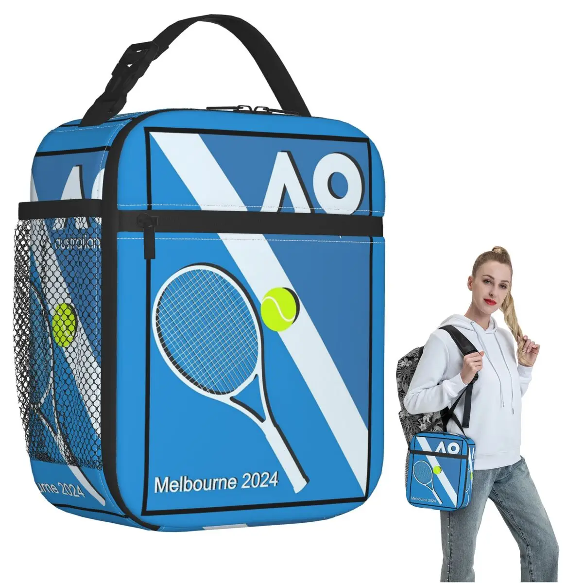 Australian Open AO Insulated Lunch Bag for Women Children Portable Food Boxes Thermal Lunch Box Tote