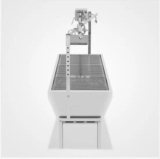 شواية شواء مشواة كهربائية تجارية 2025 - شواية دوارة من الفولاذ المقاوم للصدأ مقاس 80 سم للحم الضأن واللحوم