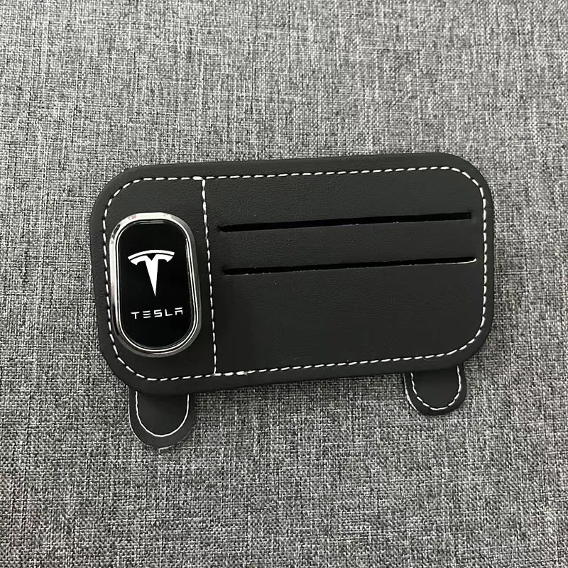 

For Tesla Model S Model X Model 3 Model Y Roadster SpaceX Card Ticket Holder Fastener Case Eyeglasses Clips Car Sunglasses Clip