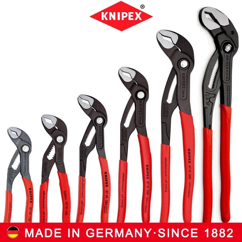 KNIPEX Tools Cobra Water Pump Pliers 8701125 8701150 8701180 8701250 8701300 8701400