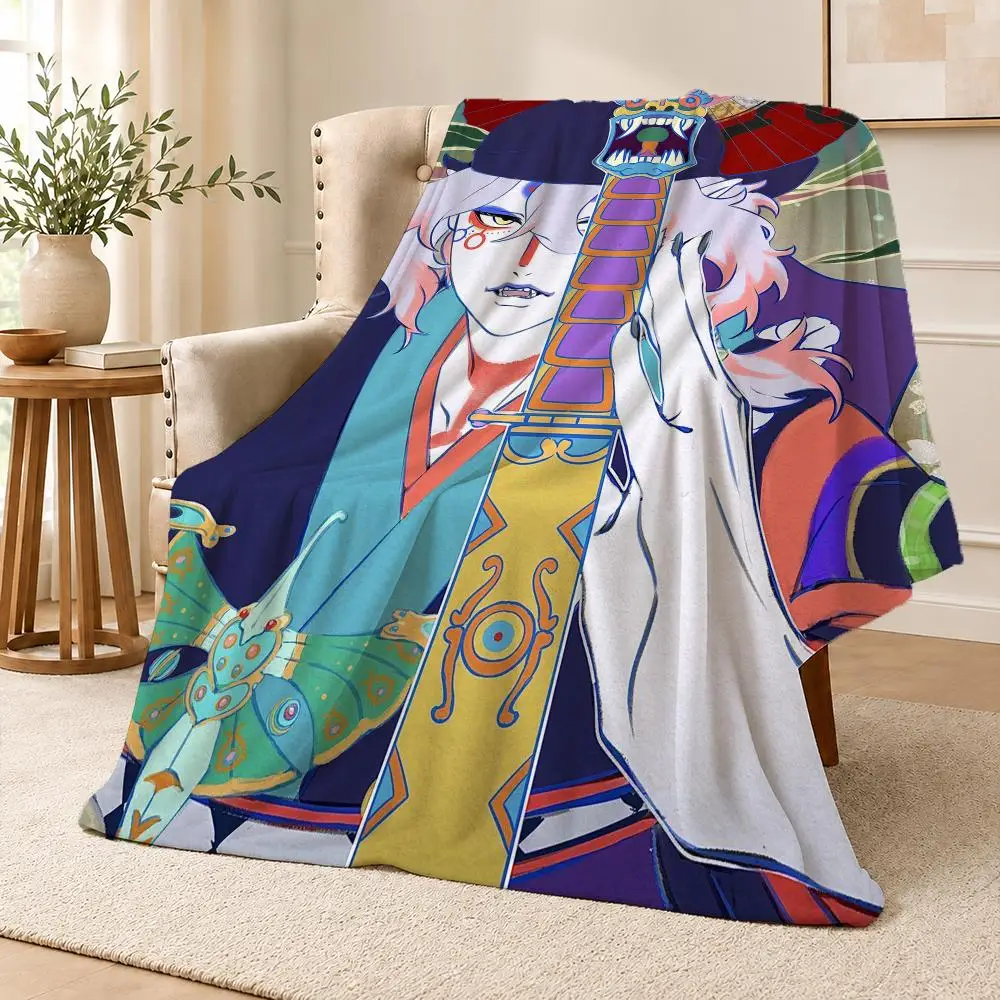 Anime Mononoke Medicine Seller Throw Soft Flannel Throw Blanket for Couch Bed Sofa Warm Cozy Lightweight All Season