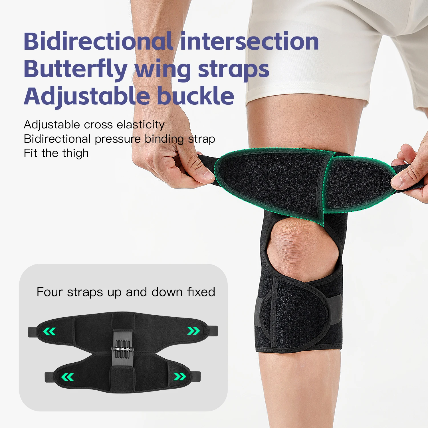 con potenti molle di rimbalzo Dispositivo di assistenza al ginocchio Dispositivo di protezione del ginocchio regolabile traspirante Booster Supporto per articolazione con tutore antiscivolo