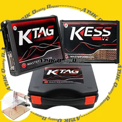 2026 Kess V2 full V5.017 Online 2.80 EU Red KTAG 7.020 2.25 OBD2 OBD 2 Car Trucks ECU Chip Tuning Kit Unlimited Kit with Toolbox