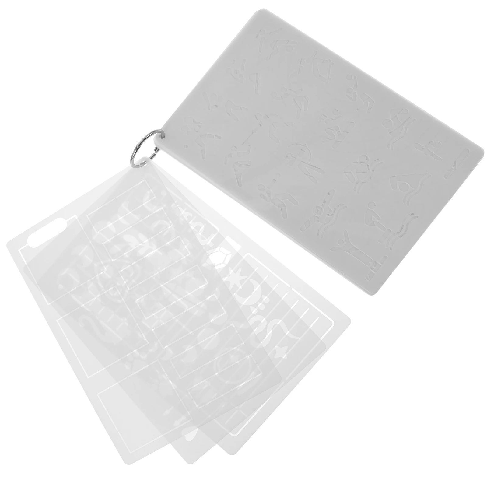 

24 Pcs H Account Stencils Hollow Journaling Supplies Diy Accessories Pet Templates Painting Crafts Scrapbooking Sets