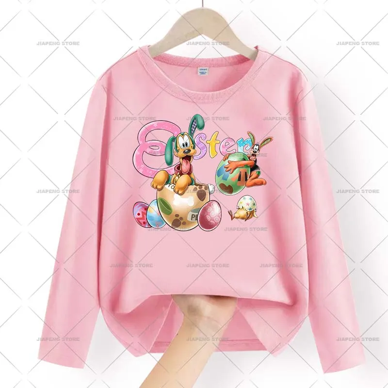 Disney Easter Minnie Thermal Transfer Sticker Iron on Transfers For Kids Clothes Fashion Mickey Mouse Printed Patches On Clothes