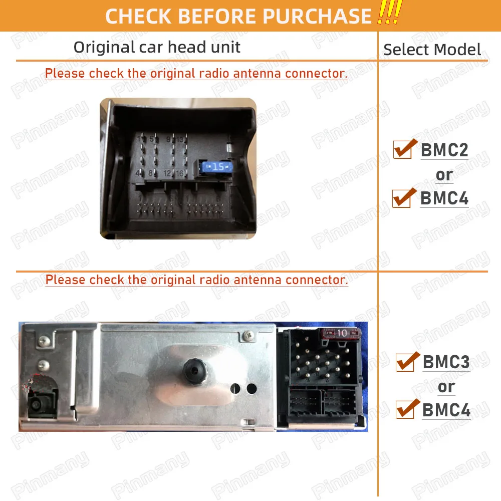 Car Radio Cable BMC4 Android Head Unit Power Wire Harness Adapter with CAN Bus Decoder for BMW E39 E46 BMW 3 5 view 4