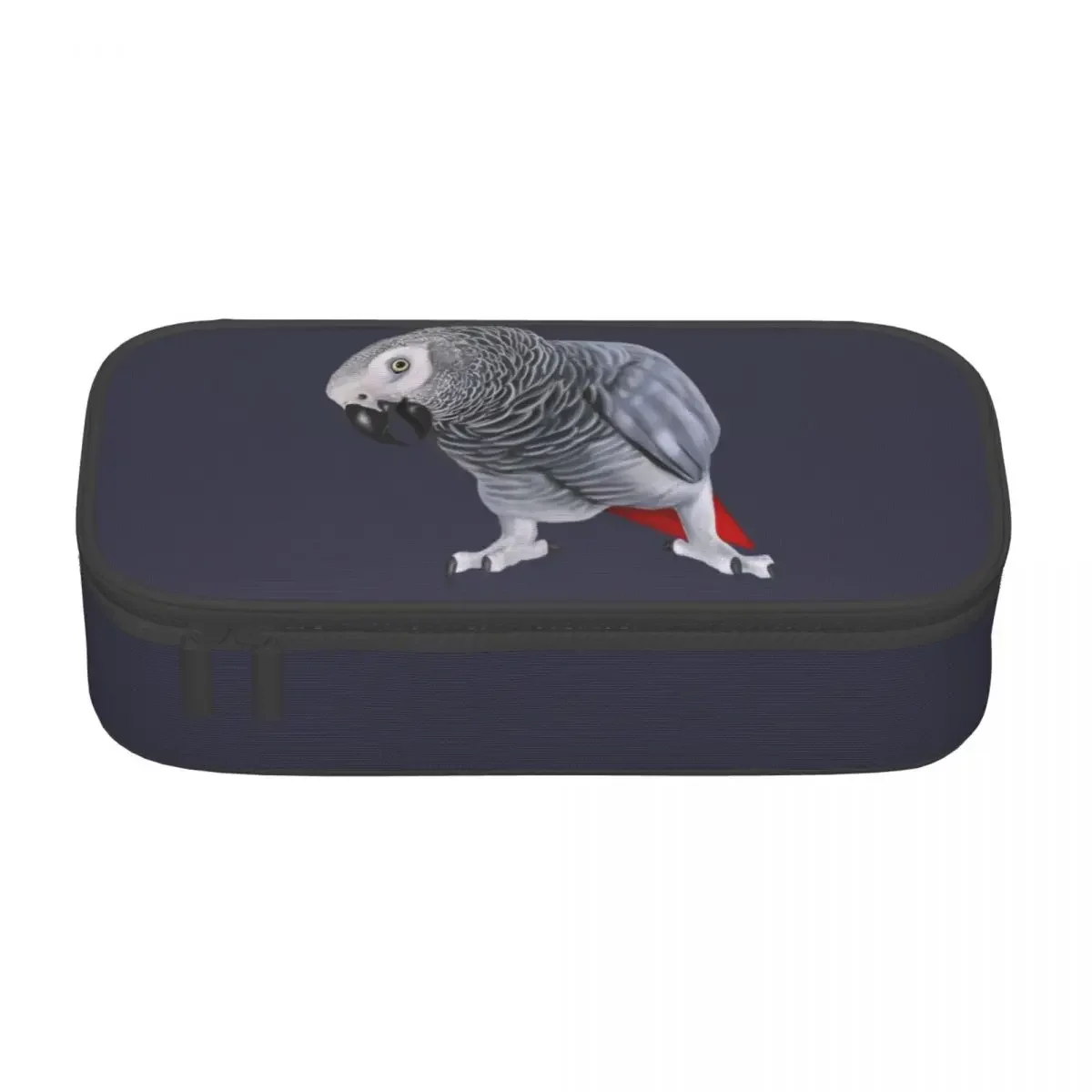

Custom Cute African Grey Parrot Pencil Cases for Boys Gilrs Large Storage Psittacine Bird Pencil Pouch School Supplies