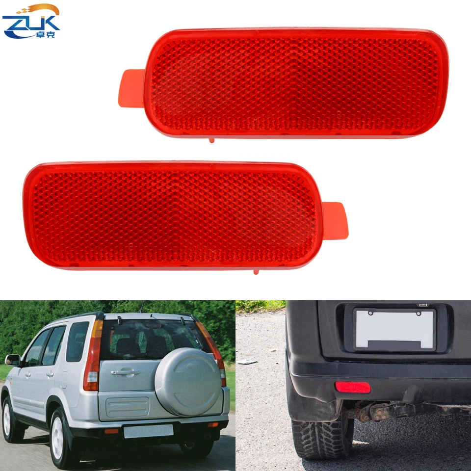 ZUK Car Styling Left Right Rear Bumper Reflector Fog Light Fog Lamp For HONDA CRV CR-V RD5 RD7 2002 2003 2004 Foglight Foglamp