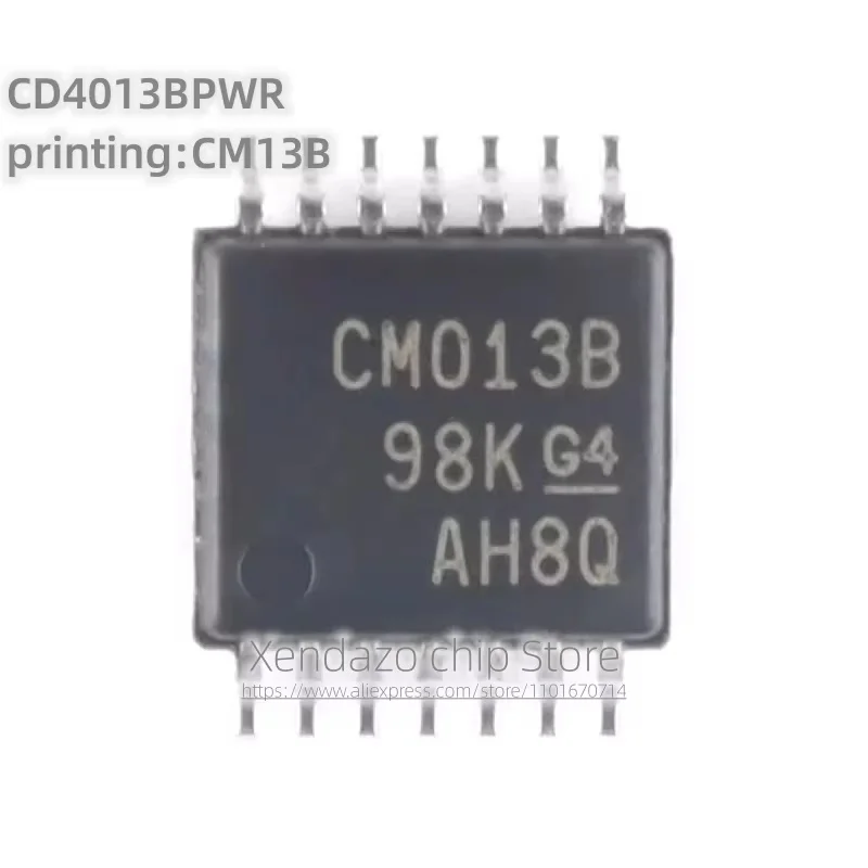 10pcs/lot CD4013BPWR printing CM13B TSSOP-14 package Original genuine Dual channel D-class flip-flop logic chip