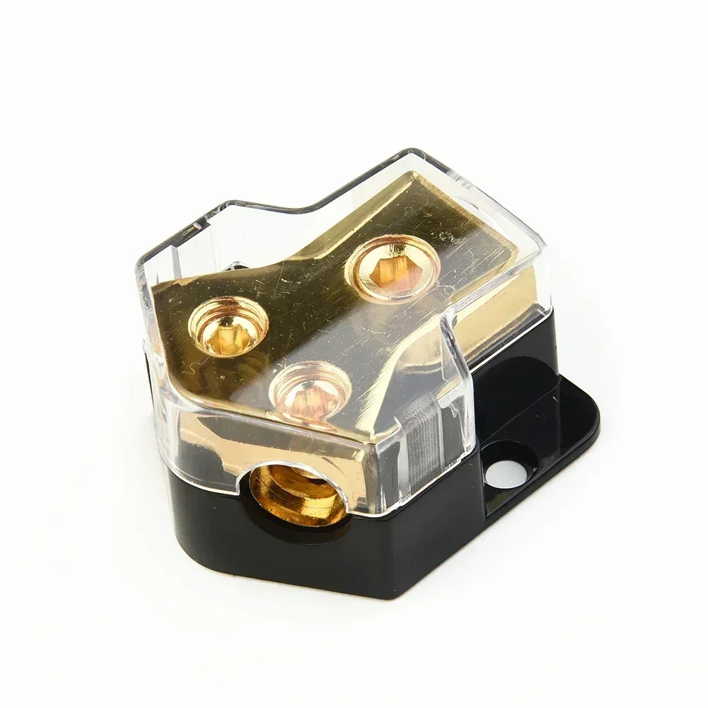 Car Power Distributor Block  2 Way Copper Auto Audio Power Ground Spliter 0/4gauge For Car Aud WH Distribution Connector