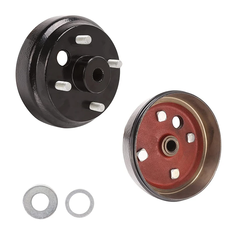 2X Golf Cart Brake Drum Hub Assembly For 1982-Up EZGO TXT PDS Electric Cart (Not Fit Gas Models) 19186G1 19186G1P