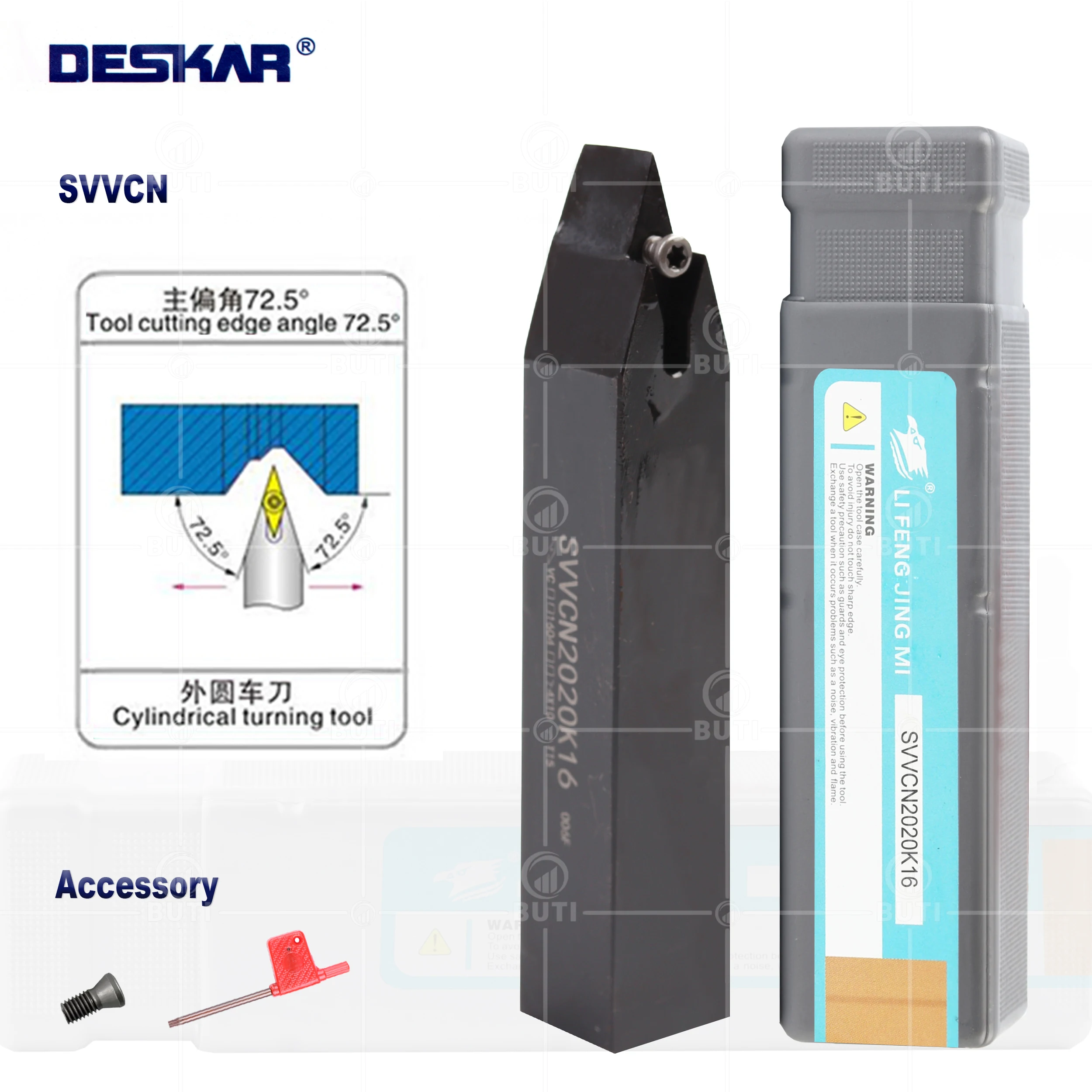 

DESKAR 100% оригинальный SVVCN1010H11 SVVCN1212H11 SVVCN1616H16 SVVCN2020K16 SVVCN2525M16 токарные станки с ЧПУ, держатели внешних токарных инструментов