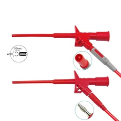 Cleqee P5004 2PCS Professional Insulated Quick Test Hook Clip High Voltage Flexible Testing Probe