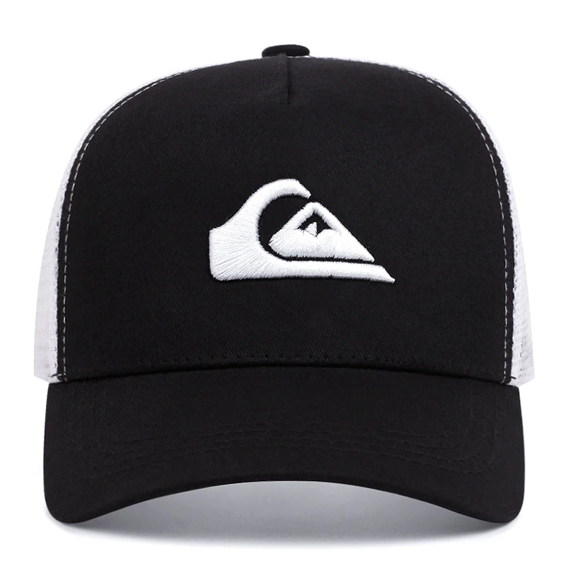 Simple symbol triangle Surfing Embroidery outdoors  baseball cap Summer breathability Hip hop mesh cap trucker hat image 3