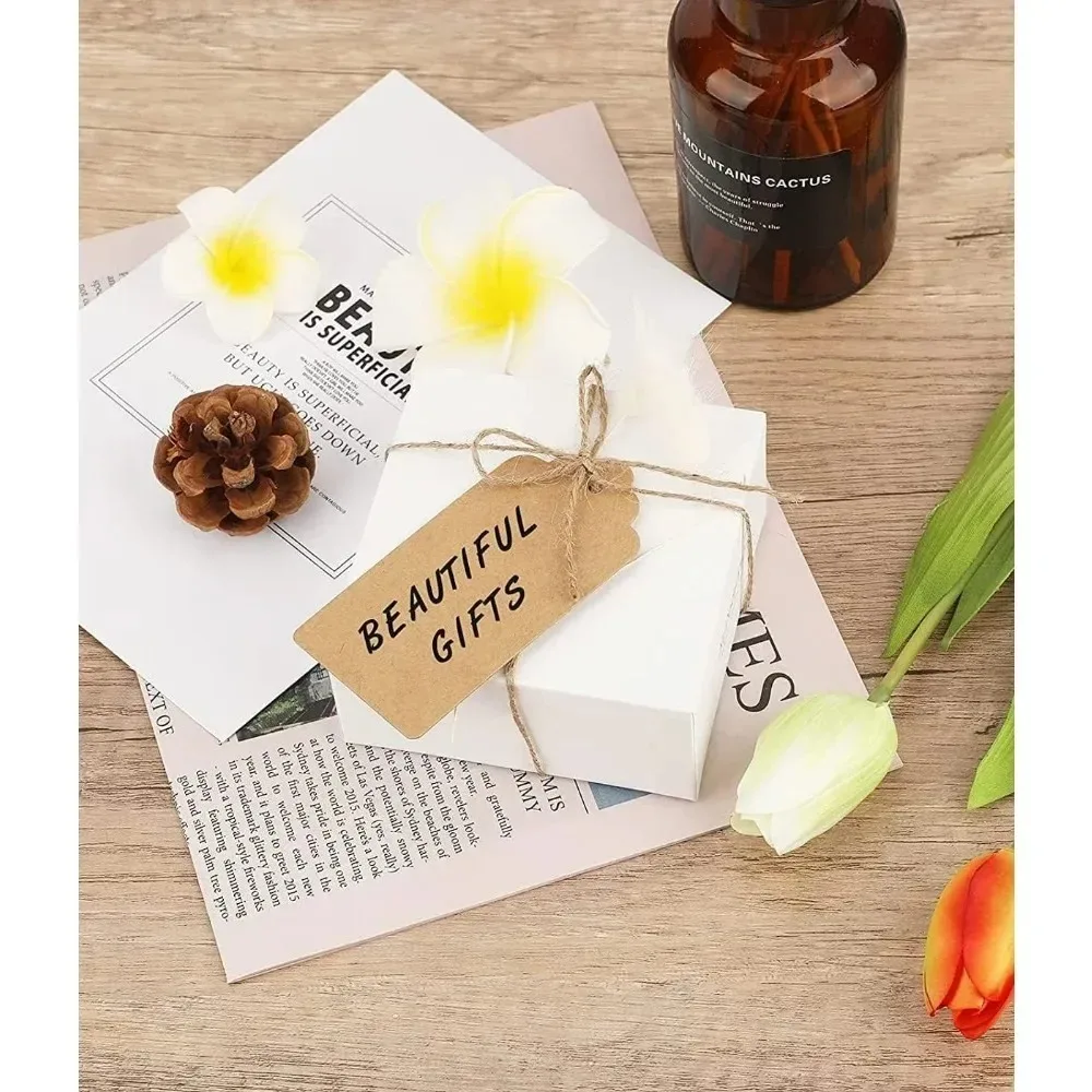 تسمية جديدة 100 قطعة 5*3 سنتيمتر التعبئة والتغليف براون كرافت ورقة العلامات DIY بها بنفسك التقوقع التسمية هدية الزفاف تزيين العلامة #5