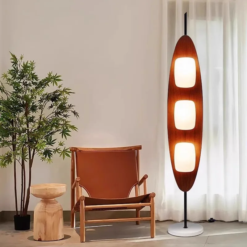 

Modern Red/Black Faux Wooden LED Floor Lamp Stand light, Living Room,Nightstands bedroom Ambient Light,Room decoration, H160CM