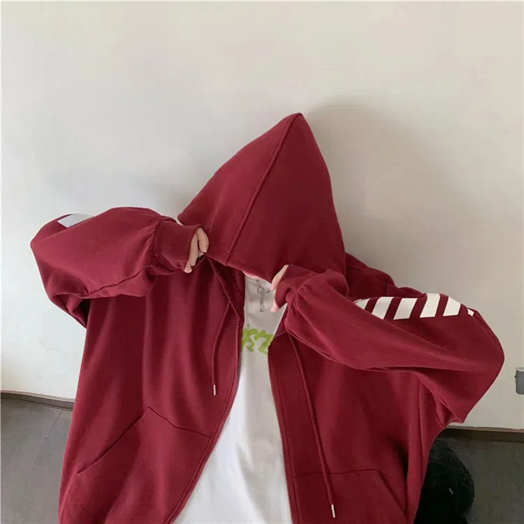 New Spring/Autumn Collection: Loose-fit, Plus-size Zip-up Fleece-Lined Hoodie – Women’s Korean-Style Hooded Top - view 3