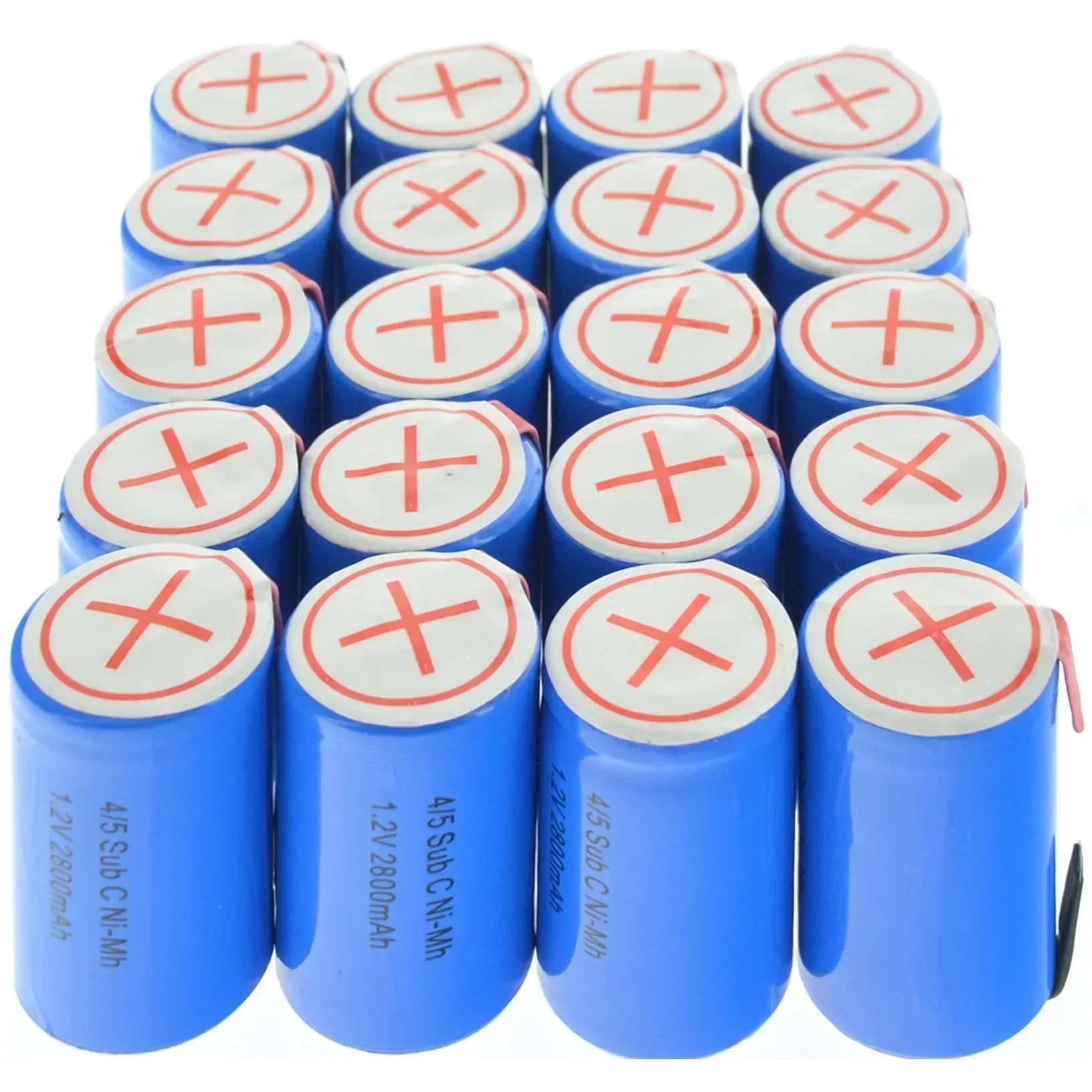 High quality 4/5SC SC Sub C Li Po lithium battery 1.2V 2800Ah rechargeable nickel Mh battery, rechargeable with solder pads