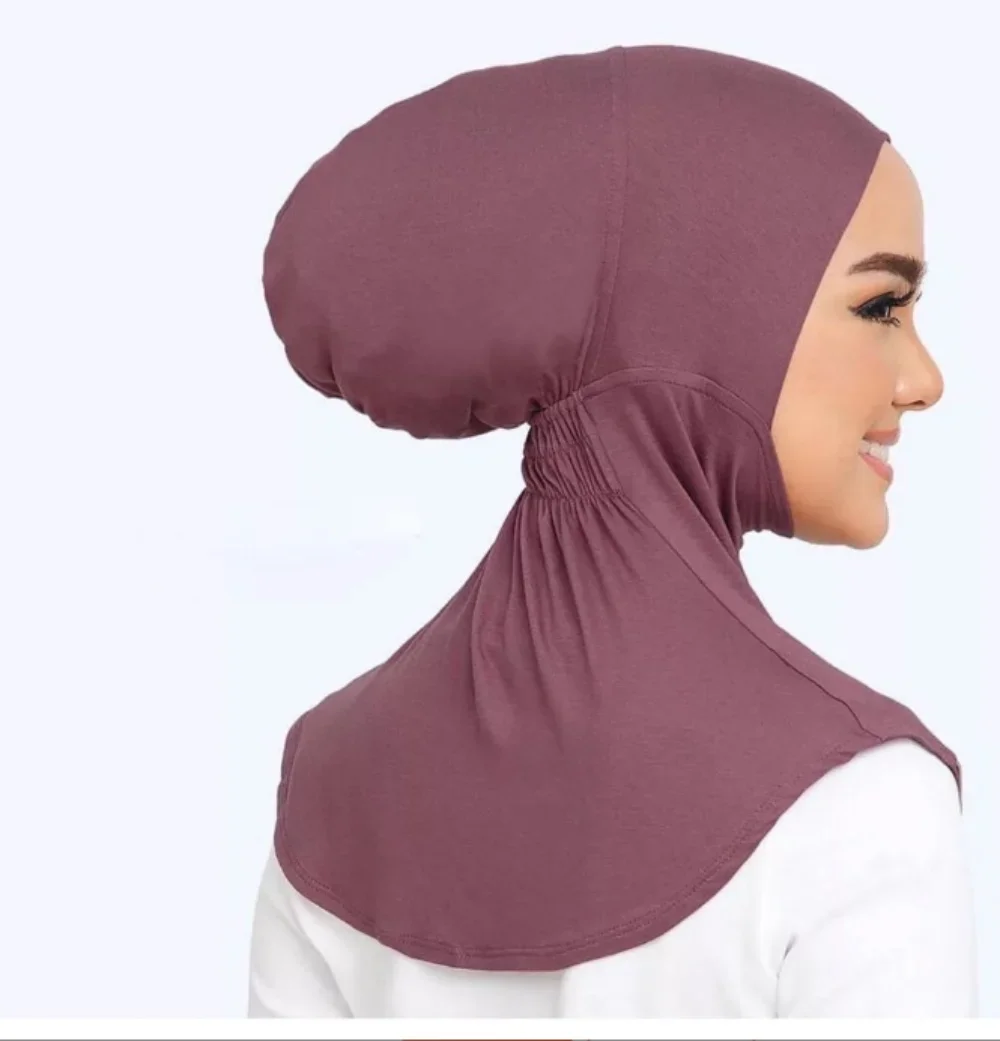 Muslim Inner Cap Hijab With Fake Collar Underscarf Hijab Undercap Scarf Turban Hat Islamic Ready To Wear Headcover Women Hat