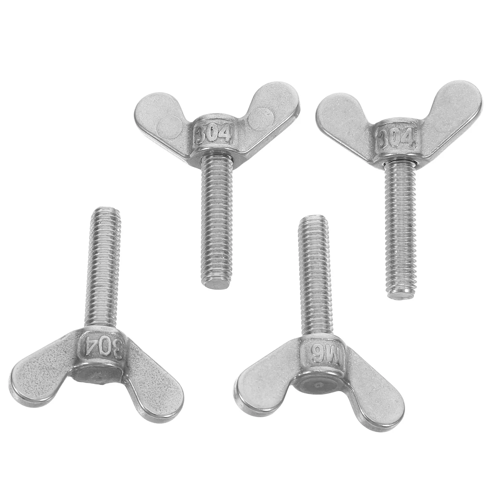 4Pcs Stainless Steel Butterfly Wing Nuts Bolts Flagpole Base Accessories Tool Free Installation Secure Fastening for Flag Poles
