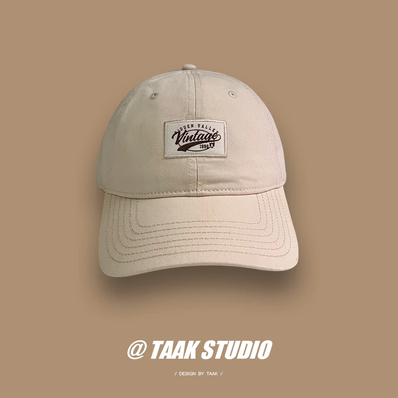 Street Letters Cloth Label Peaked Cap Female Spring and Summer Korean Style Versatile Sun Protection Baseball Cap Trendy Men