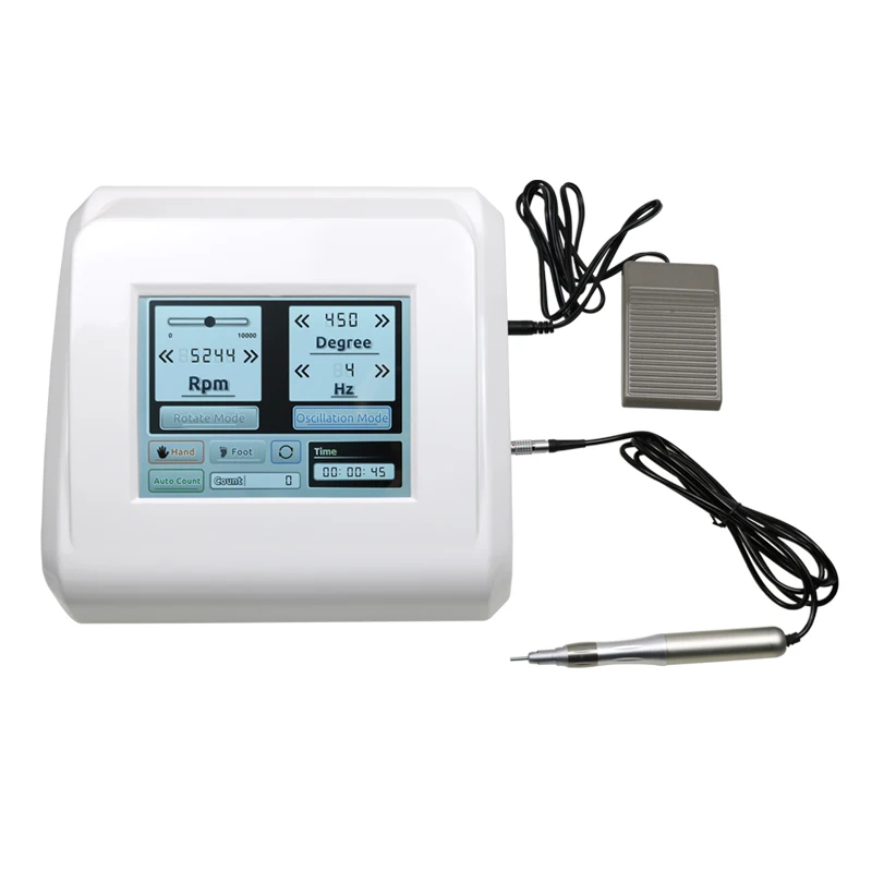 Touch screen hair transplant extractor with counting hair follicle extractor instrument