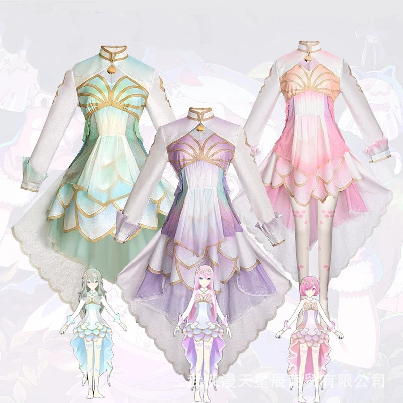 مشروع Sekai S2 Megurine Luka تأثيري حلي Kusanagi Nene Otori Emu تأثيري حلي حورية البحر الأميرة لوليتا فساتين حريمي