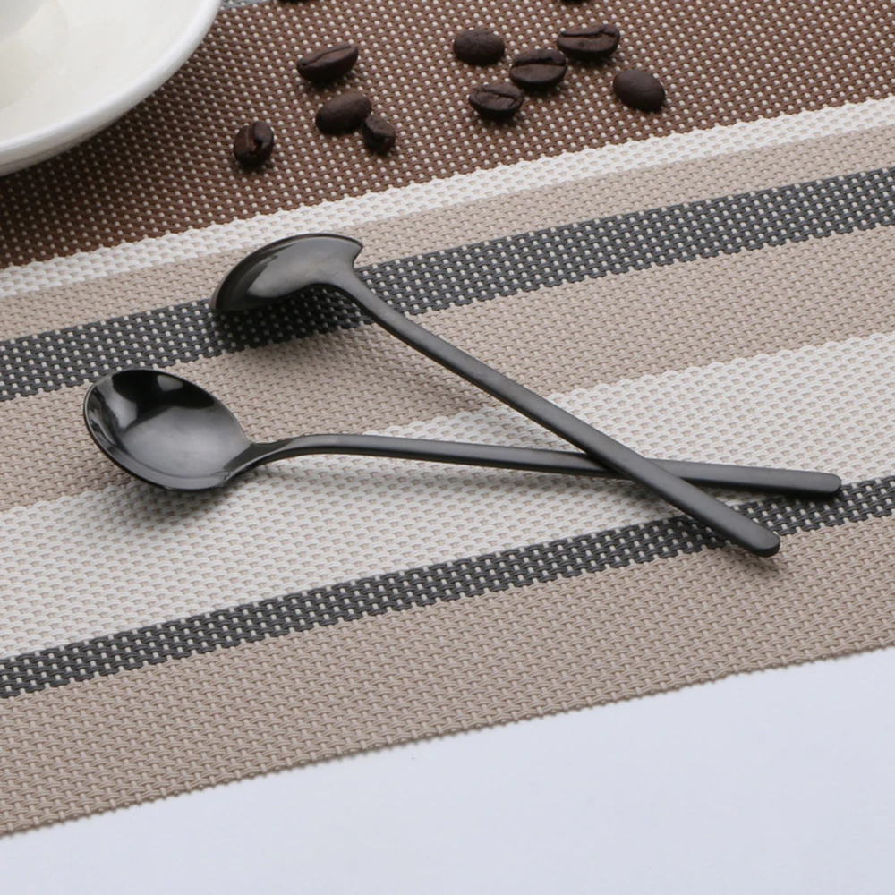 Stainless Steel Spoon Fruit Coffee Ice Cream Dessert  Teaspoons Home Kitchen Dining Tableware