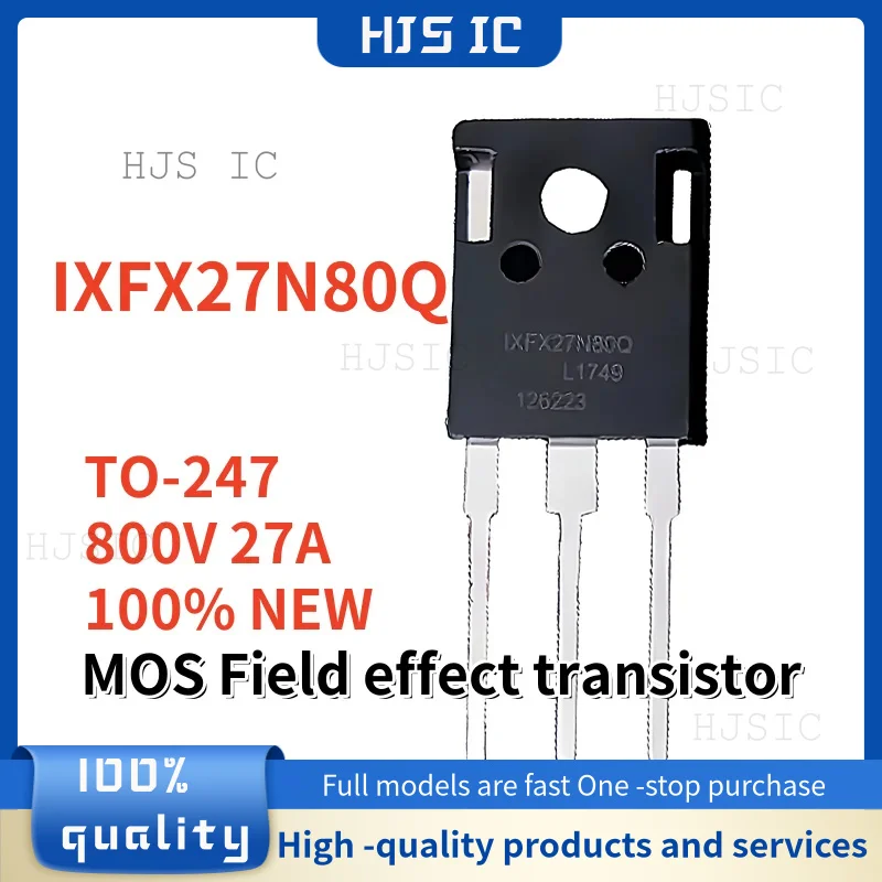 

5-10PCS 100% NEW IXFX27N80Q 27N80Q 27N80 TO-247 800V 27A MOS Field effect transistor Best Quality In Stock