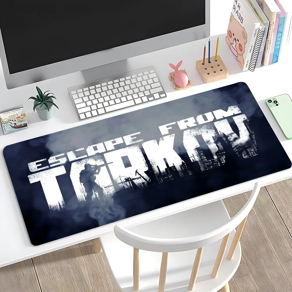 E-Escapes From T-Tarkov Mousepad Large Anti-Slip Mouse Pad Stitched Edges Mat Durable Desk Laptop Gaming​ Keyboard Pad XXL