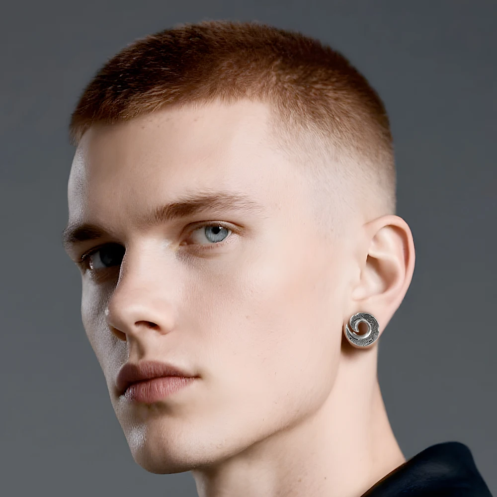 1PC Copper Cool Rotation Textured Ear Gauges Ear Tunnel Plugs Expanders Double Flared Earrings Plugs Piercing Body Jewelry