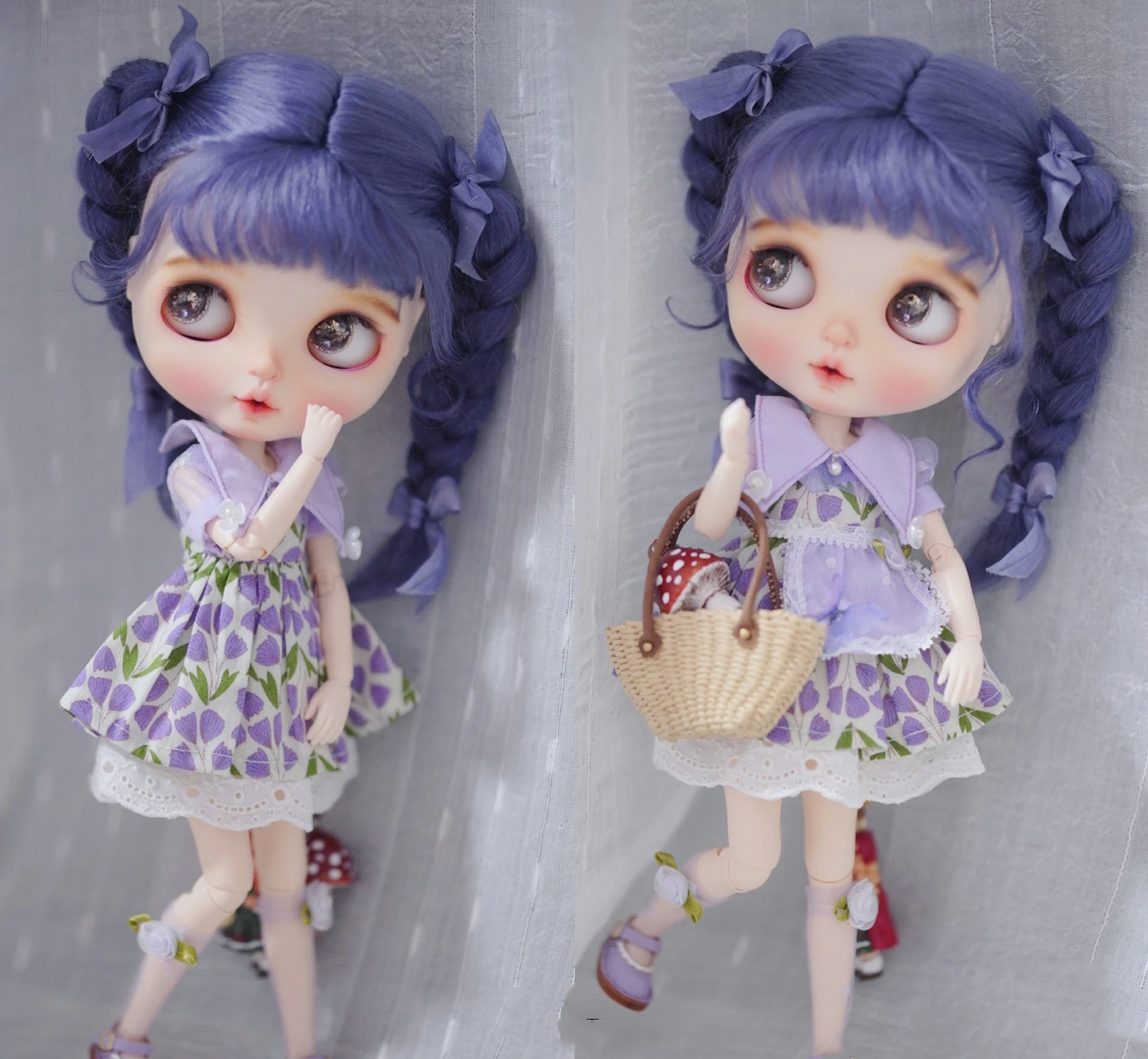 

Комплект одежды из пяти предметов, фиолетовое платье (подходит для кукол Pullip,Ob24, Licca, qbaby, ICY, jerfish, 1/6) 617510