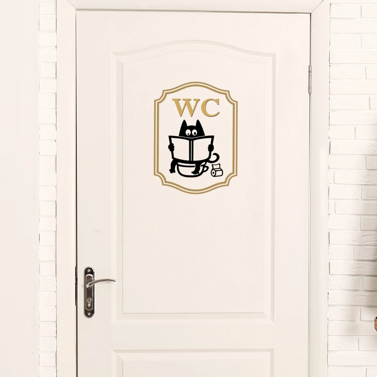 25*30cm Cartoon Animal Wc Wall Sticker Backwall Toilet  Living Room Decorative Mural Wall Sticker Self-adhesive Wall Sticker