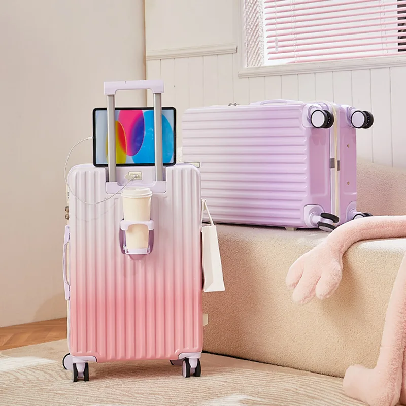

Luggage for women with high looks internet celebrity, gradually changing color 24 inch large capacity luggage for students