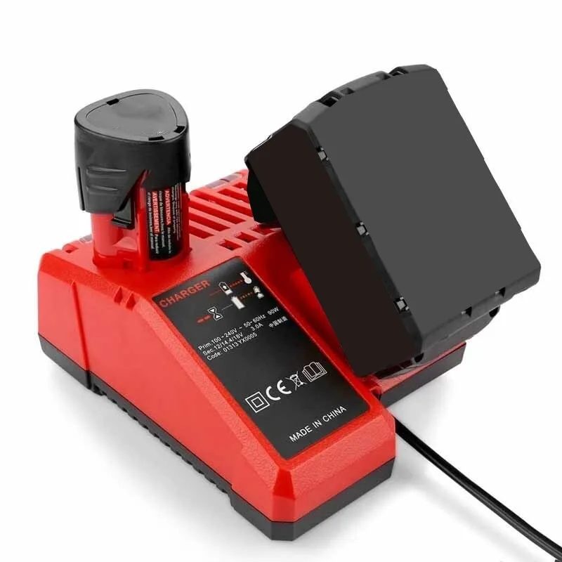 Battery Charger for Milwaukee 12V 14.4V 18V C1418C 48-11-1815/1828/1840 M&18 M&14 M&12-18C Lithium Battery