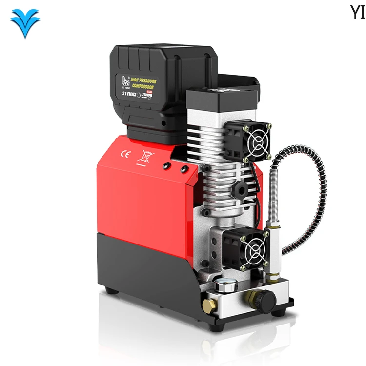 GX-E-L2 4500 psi portable hunting piston 18V air pcp pump with Optional lithium battery high pressure air compressor